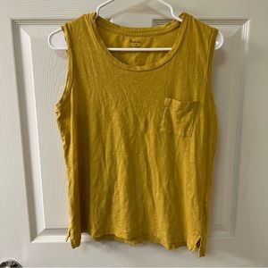 Madewell Sleeveless Shirt Mustard Yellow Women’s Medium